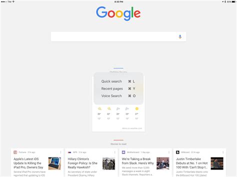 Google Search App for iOS Adds Keyboard Shortcuts on iPad - MacStories