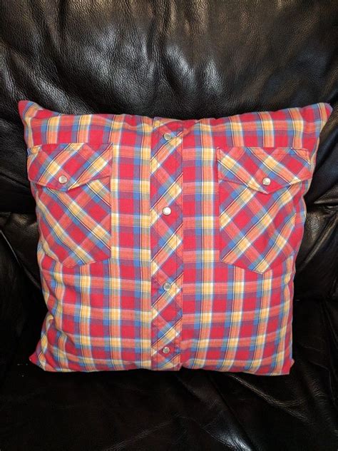 turn an old shirt into a pillow this shirt belonged to my friend s dad who passed recently it