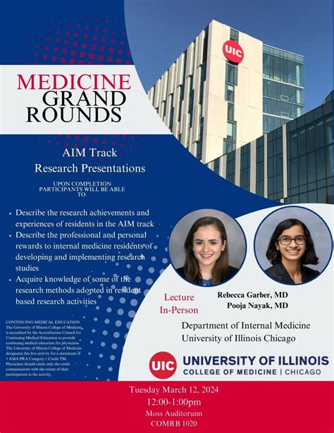 Department Of Medicine Grand Rounds Department Of Medicine University Of Illinois College Of