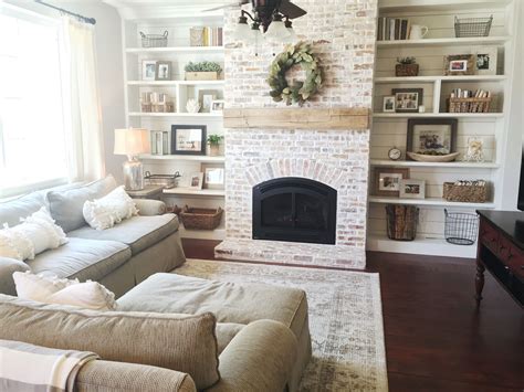 Brick Fireplace With Built In Bookcases • Deck Storage Box Ideas