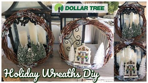 Dollar Tree Diy 300 Holiday Wreaths Tutorial Youtube Holiday