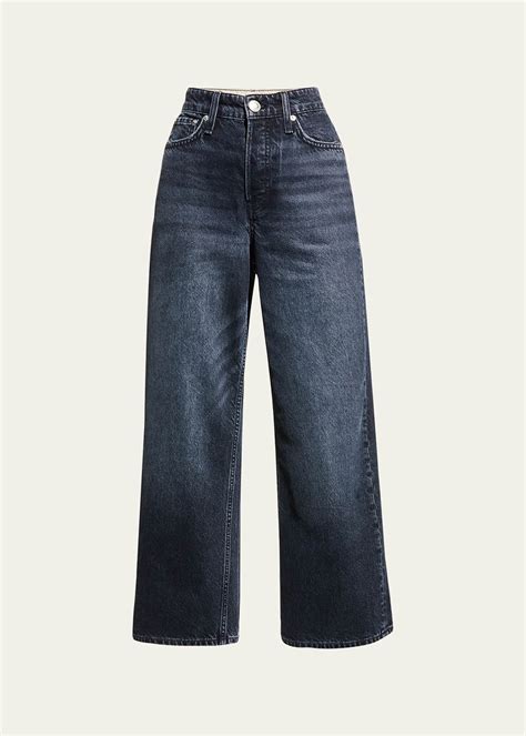 Rag And Bone Andi High Rise Wide Cropped Jeans Bergdorf Goodman