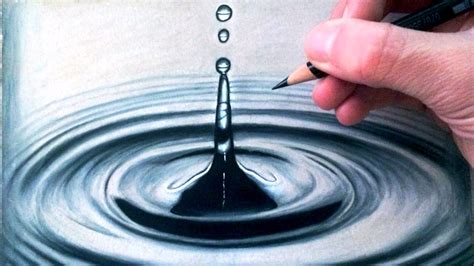 How To Draw A Water Drop Splash Drawings Fish Drawings Water Drawing
