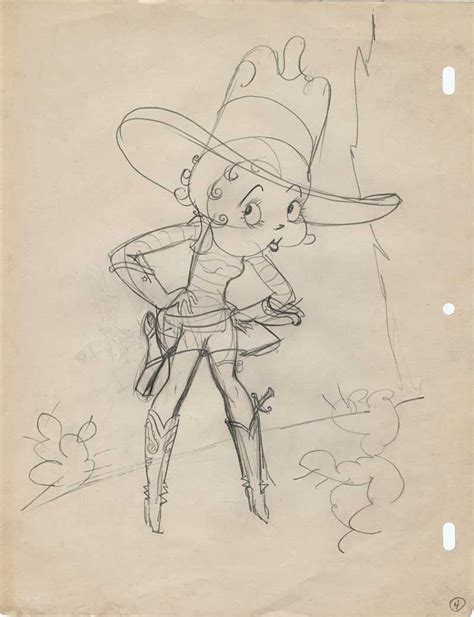 Original Betty Boop Drawing By Her Chief Designer Grim Natwick