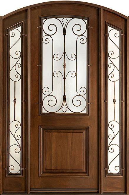Front Door Custom Single With 2 Sidelites Solid Wood With Walnut