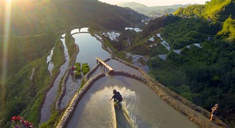 Wakeskating The Famous Rice Terraces Of The Philippines