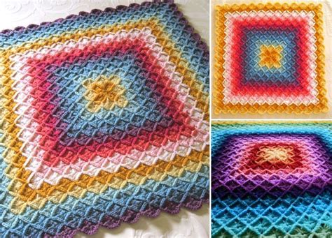 Bavarian Stitch Crochet Blankets Free Patterns Padrões De Tricô Tricobaba