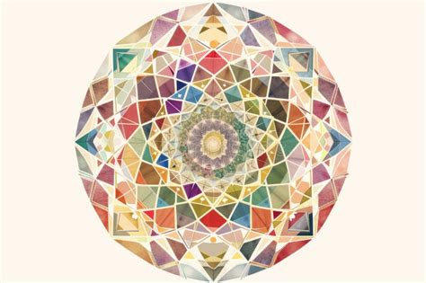 Mandala Made Of Triangles The Most Stable And Balanced Shape Stock