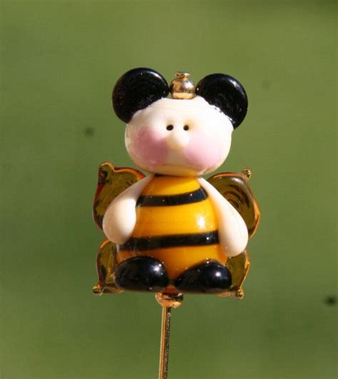 Pixie Bumble Bee Mickey Style Fairy Stick Pin Disney Inspired Designe