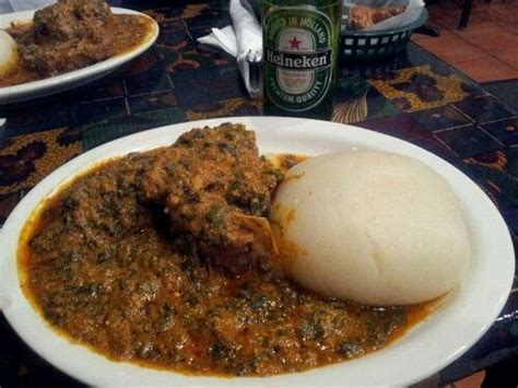 It is a staple in most west african home and it is an uncomplicated one pot meal that is often accompanied with swallows like eba, amala, semovita, pounded yam, fufu, and the likes. Egusi Soup & Pounded Yam | Food, Nigeria food, Nigerian food