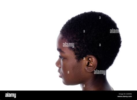 Side View Of A Young Boy S Head Stock Photo Alamy