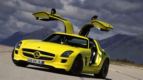 Mercedes Benz Sls Amg Yellow Wallpaperhd Cars Wallpapers4k Wallpapers