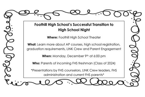 8th Grade Transition Night Mannion Middle School