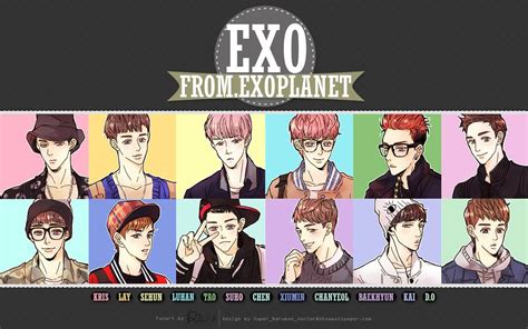 Exo Cartoon Wallpapers Top Free Exo Cartoon Backgrounds Wallpaperaccess