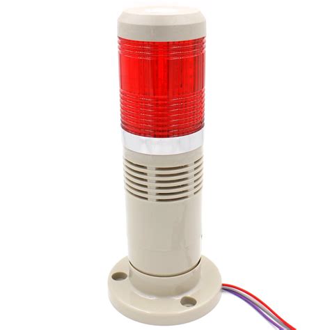 Baomain Alarm Warning Flash Light Vdc Industrial Buzzer Red Led Signal Tower Lamp