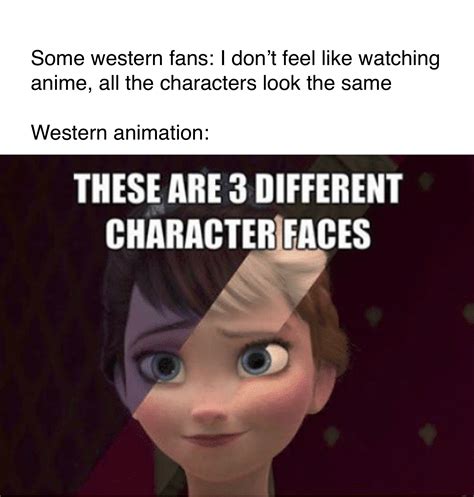 Same Face Syndrome Is Universal Ranimeanimemes