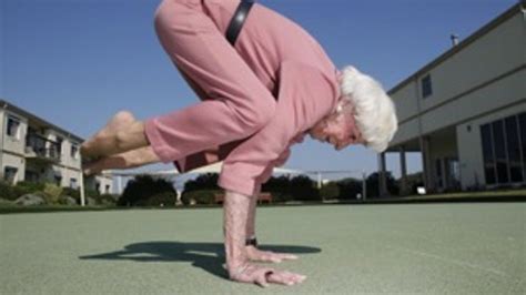 Yoga Granny Strikes A Pose Michelle Bo Is Doggone Crazy
