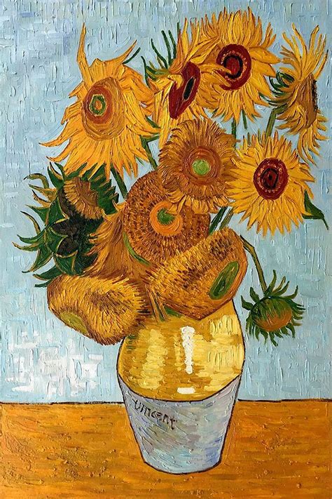 Sunflowers By Vincent Van Gogh Hand Painted Oil Painting Bildkonst