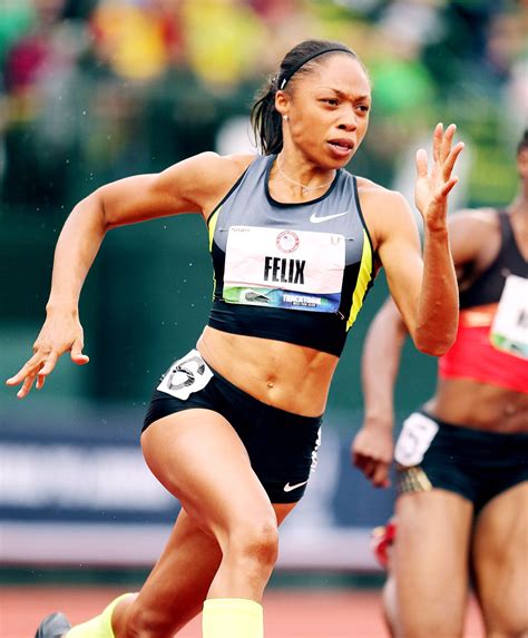 Allyson felix is an american athlete, track and field sprinter who is known for competing and winning 100 meters,200 meters, and 400 meters in. Pin on Olympics