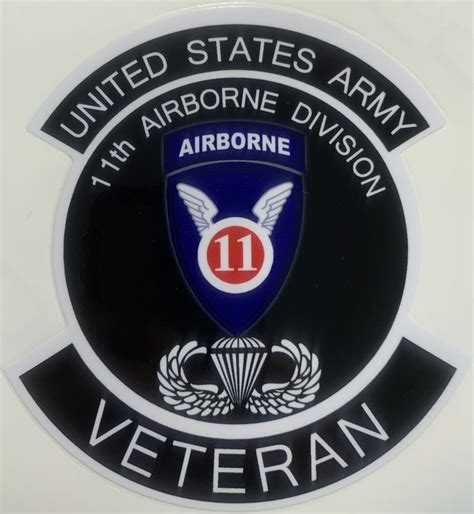 Us Army Th Airborne Division Veteran Sticker Decal Patch Co