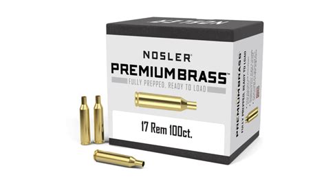 Nosler 17 Rem Premium Brass 100ct Arm Or Ally