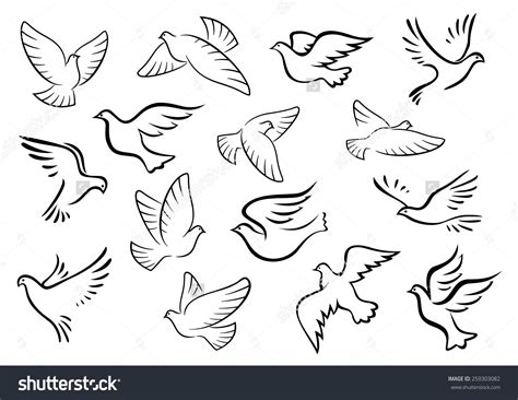 Dove Tattoo Design Bird Silhouette Dove Flying