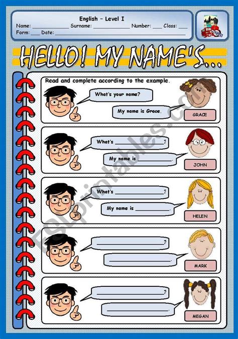 What´s Your Name Esl Worksheet By Xani Your Name What Is Your