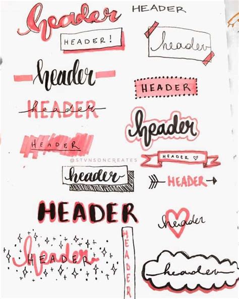 90 Simple And Creative Bullet Journal Header And Title Ideas Bullet