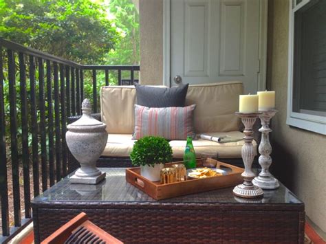 Placing your furnishings right in the centre will just make your small patio feel tighter and more congested. SMALL CONDO PATIO MAKEOVER - THE REVEAL - Erika Ward ...