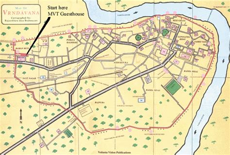 Radha Krishna Land Vrindavana Parikrama Map