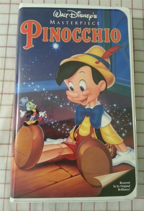 Pinocchio Vhs Rare Walt Disneys Masterpiece Collection 1993 Sealed