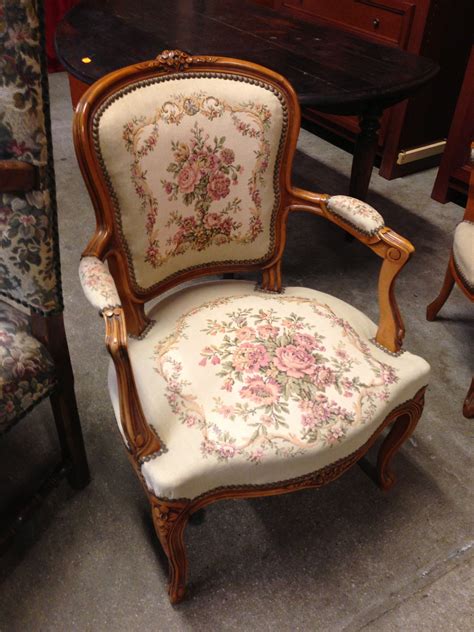 French Antique Open Arm Chair Upholstered Chairs French Antiques Chair