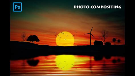 How To Create Sunset Landscape In Photoshop Sunset Photo Manipulation