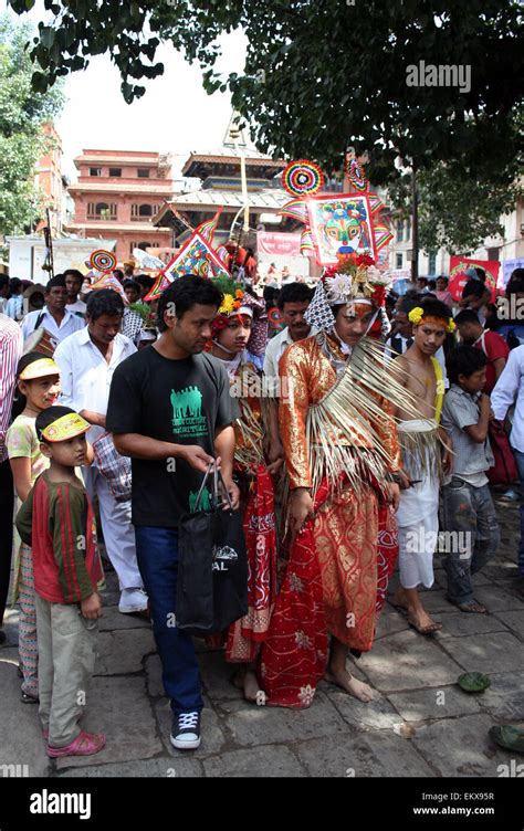 Gai Jatra Kuh Festival Durbar Square Kathmandu Nepal