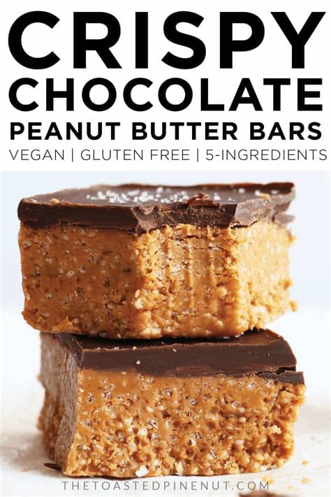Pour on top of the peanut butter layer. Crispy Chocolate Peanut Butter Bars - The Toasted Pine Nut