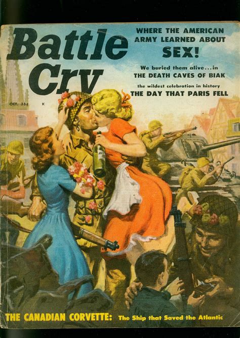 Battle Cry Pulp Magazine October 1957 Judy Oday Liberation Of Paris