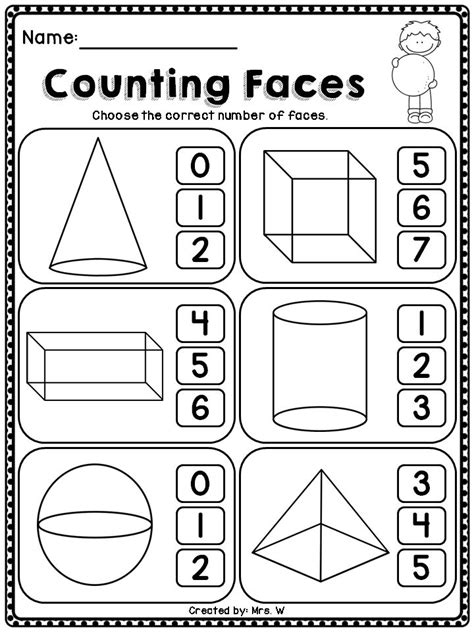 1st grade learning shapes worksheets. 3D Shapes | Summer school worksheets, Kindergarten ...