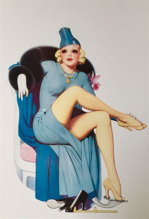 Bolles Or Elvgren Pinup Original Vancas Painting Upskirt Pin Up Stockings 1of 2 Ebay