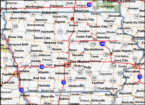 Map Of Iowa Towns World Map 07