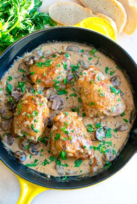 Baked Chicken With Mushrooms And White Wine All Mushroom Info