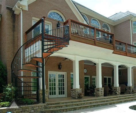 View our spiral staircase gallery and request a quote to see if an exterior spiral. outdoor deck spiral stairs | Custom Decks in Atlanta :: Raised Decks | For the Home | Pinterest ...