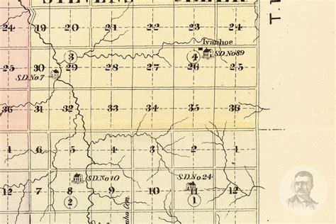 Vintage Lancaster County Ne Map 1885 Old Nebraska Map Etsy