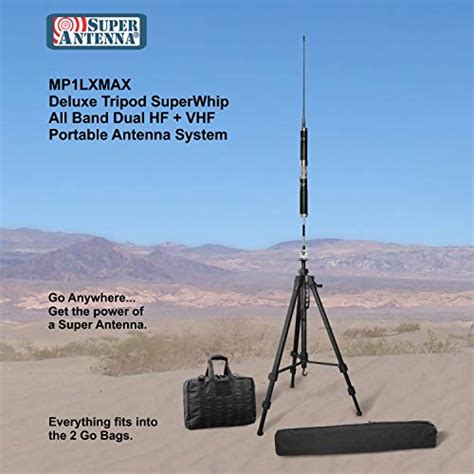 Super Antenna Mp1lxmax Deluxe Tripod 80m 10m Hf 2m Vhf Portable