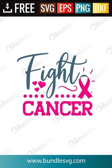 Fight Cancer Svg Cut Files Bundlesvg