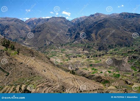 Colca Canyon One Of The Deepest Canyons Stock Photo Image Of Hill