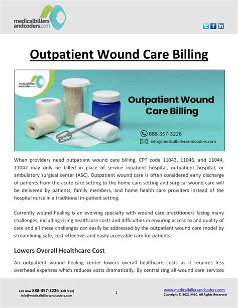 Ppt Outpatient Wound Care Billing Powerpoint Presentation Free