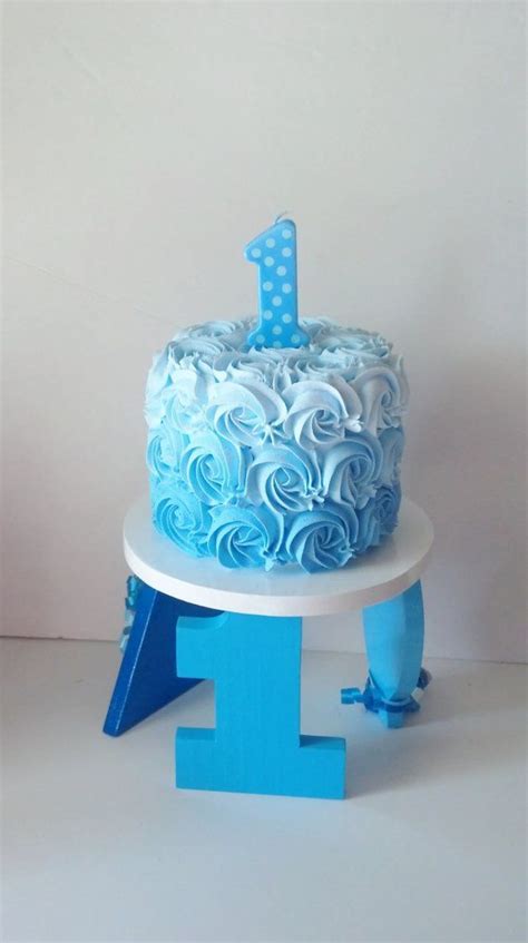 An adorable addition to the party and will be the icing on. Image result for 1 year old birthday boy blue ombre cake ...