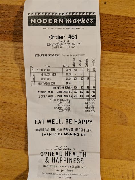 This Receipt Also Shows Some Nutritional Information In A Table Also I