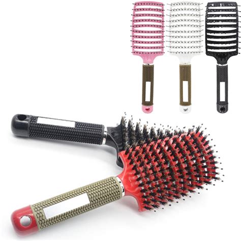 1 Pc Nylon Bristle Hair Scalp Massage Comb Hairbrush For Women Wet Curly Detangle Hair Brush