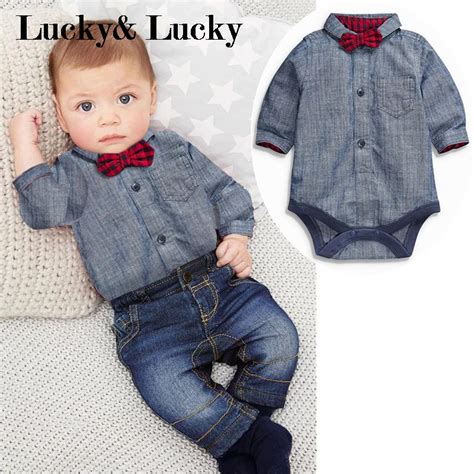 Buy 2pcsset Newborn Baby Boy Clothes Gentleman Grey